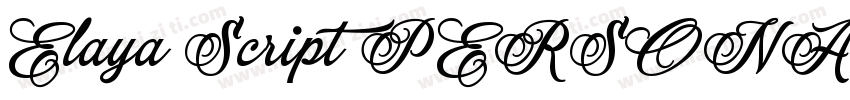 Elaya Script PERSONAL USE ONLY字体转换